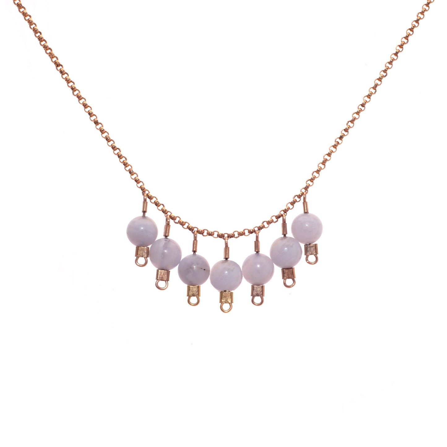 Drop Necklace in Chalcedony
