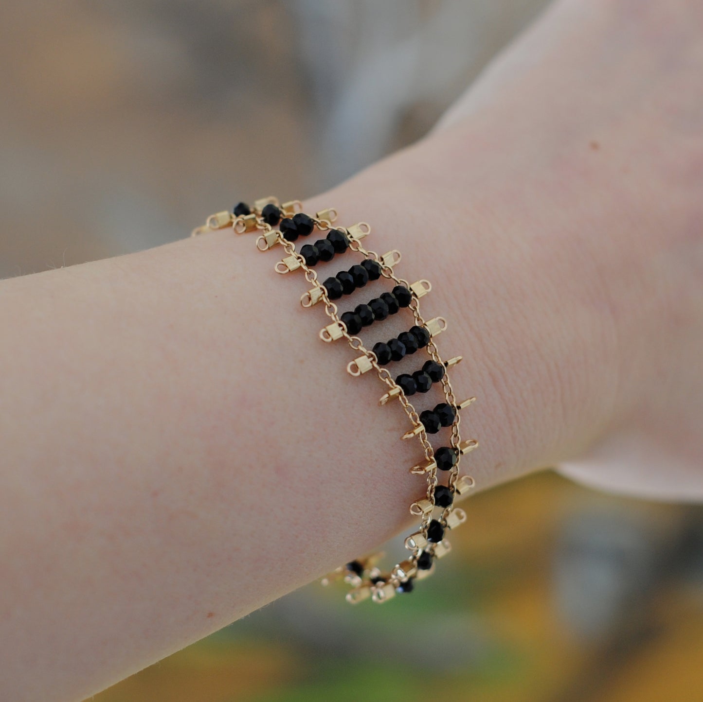 Juda Bracelet in Black Spinel