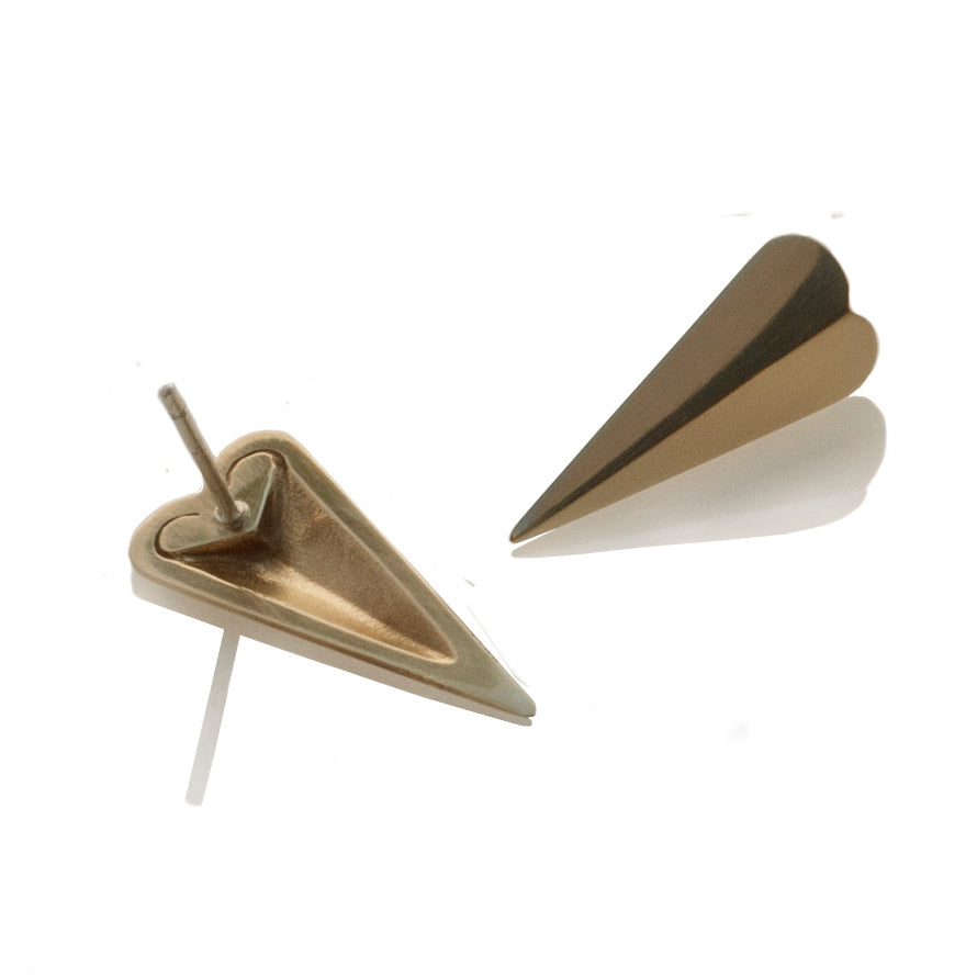 Little Dagger Earrings in Brass