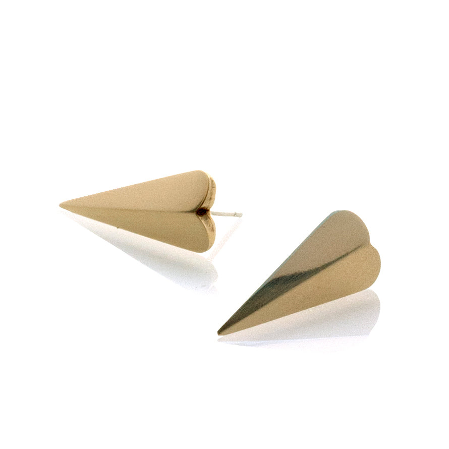 Little Dagger Earrings in Brass