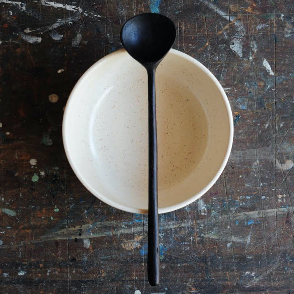 Fan Spoon in Oxidized Butternut