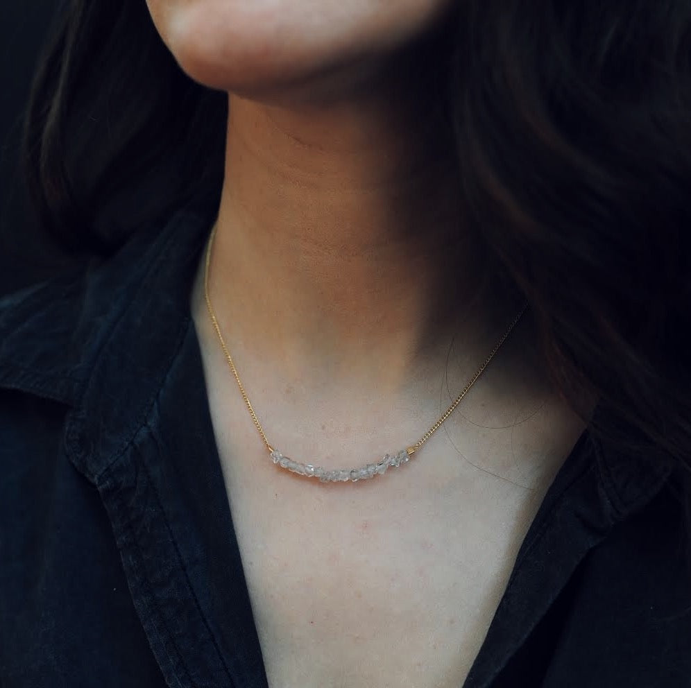 Strand Necklace in Herkimer Crystal