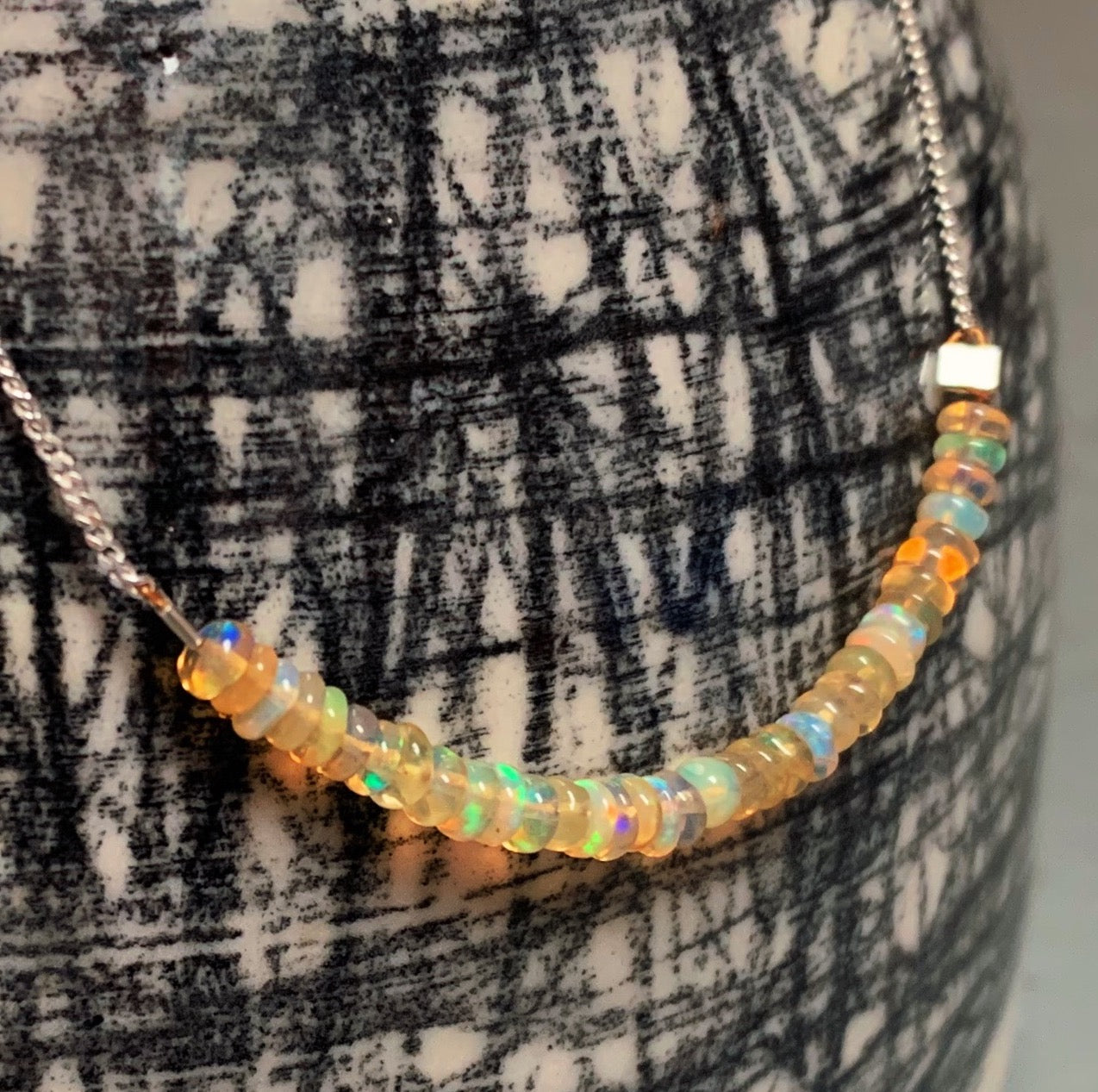Strand Necklace in Smooth Ethiopian Opal