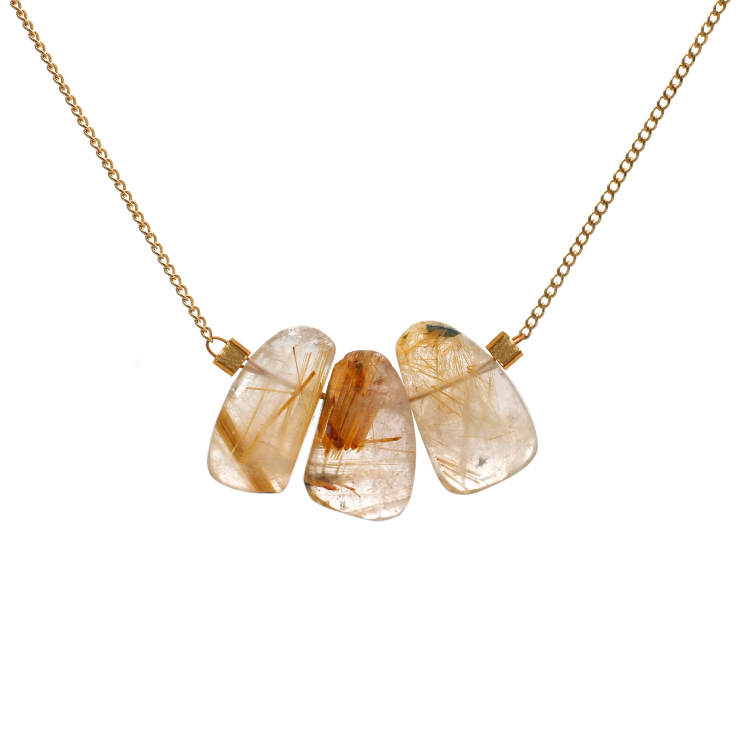 Strand Necklace in Rutilated Quartz